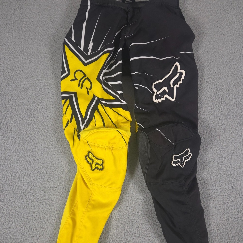 Fox Motorcycle Pants Boys 12/14 180 Padded Rockstar Armored Riding Motocross - Picture 6 of 15